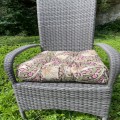 William Morris Armchair Booster Pimpernel Aubergine Cushions